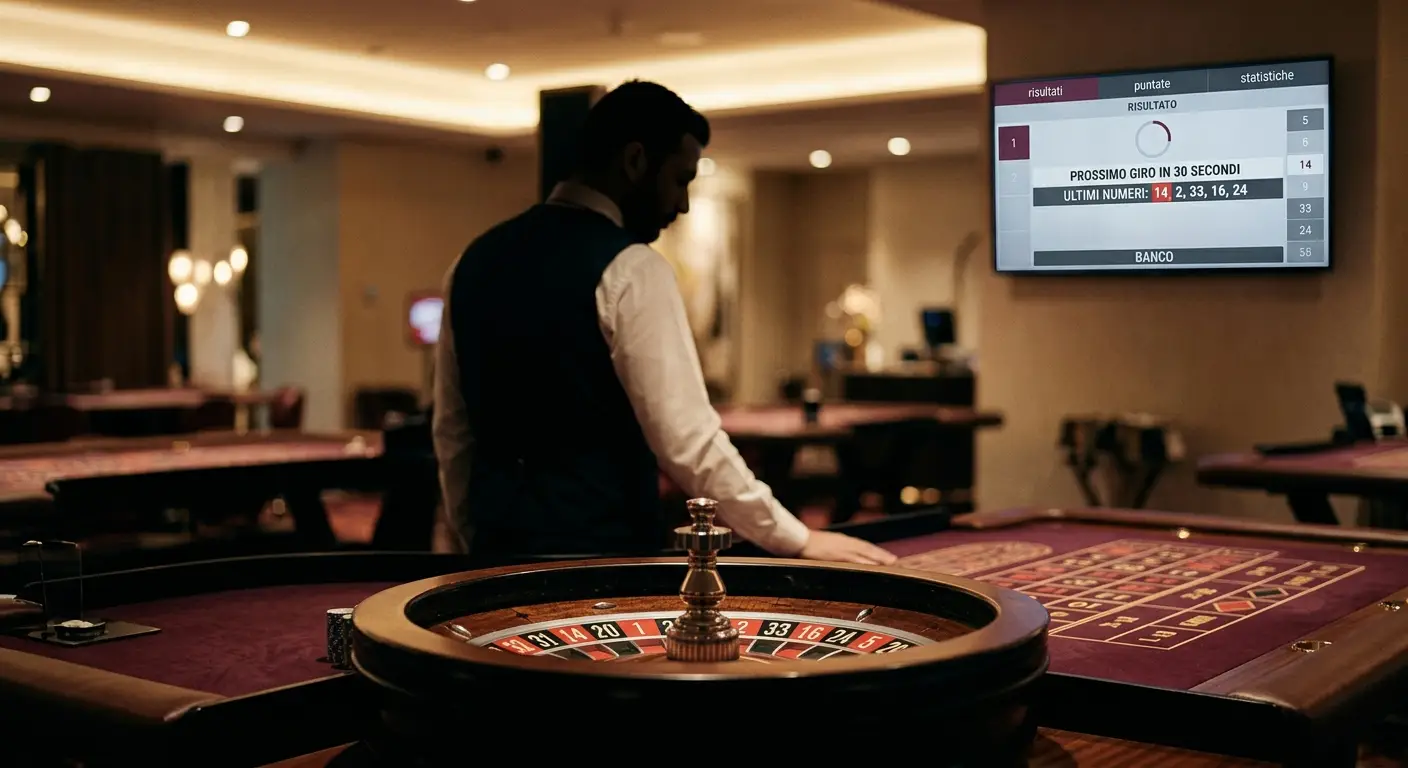 casinò non AAMS live dal vivo tavoli roulette blackjack